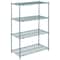 Nexel Wire Shelving, Green Epoxy, 60W X 24D X 74H 24607G - alternate 1
